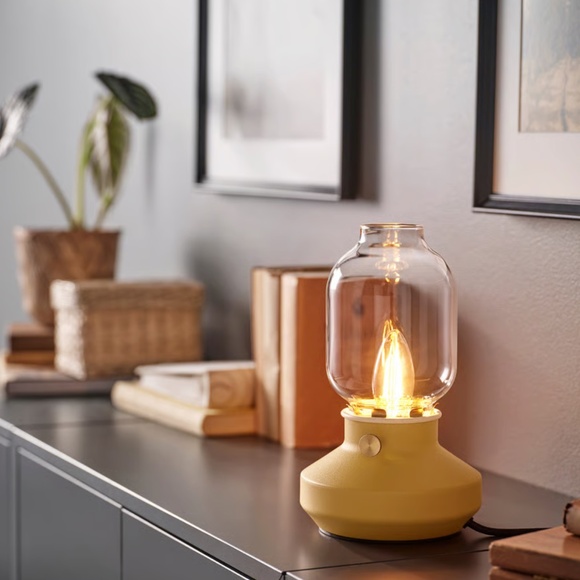 IKEA TÄRNABY TARNABY Table Lamp, Dimmable Dark Yellow, 10" (705.776.92) NEW - Picture 3 of 3